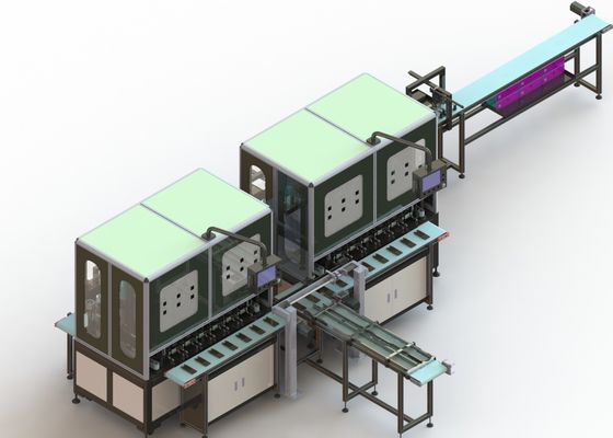 15PPM lithium Ion Battery Assembly Line, Dubbele Post Hete Koude Dringende Machine