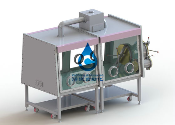 2 kW van de Batterijproductie het Materiaal het Vakje van het 2 Sectie Inerte Gas Beschermend Handschoenvakje